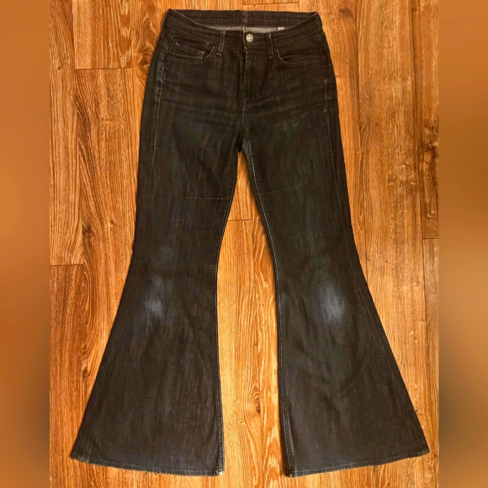 7 FOR ALL MANKIND Lexie Petite Bellbottom Jeans Womens 25